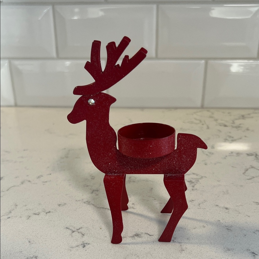 Partylite Christmas Deer tealight holder